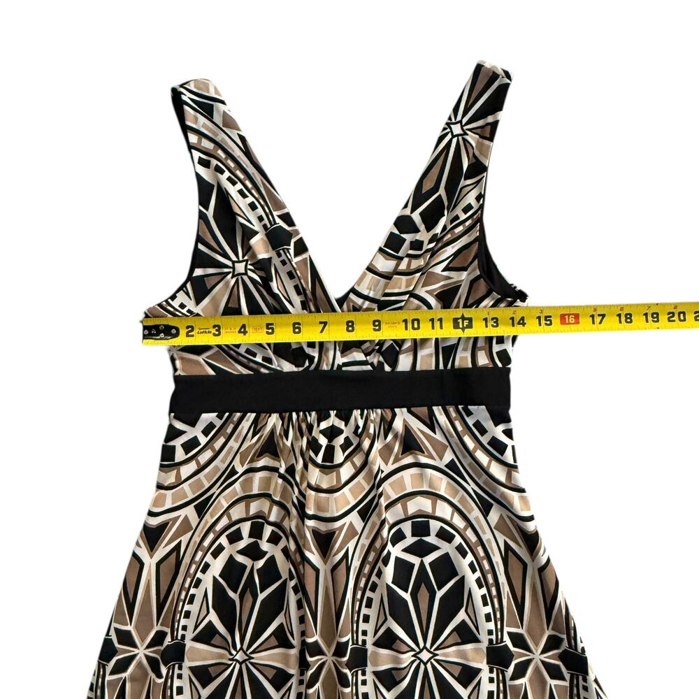 Babydoll Dress Y2K Inspired A Byer Empire Waist Stretch Geometric Sleeveless M - Picture 10 of 11